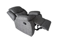 Elegancy Lounge Recliner Chair Grey Air Suede