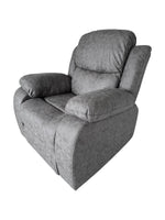 Elegancy Lounge Recliner Chair Grey Air Suede