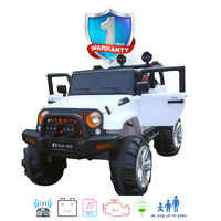 Kids Electric Ride On Car Jeep Large 4X4 White