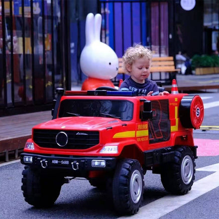  Kids Electric Ride On i-Glide™ Mercedes Unimog Fire Truck 2XL 