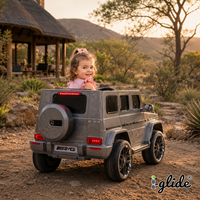 iGlide® Kids Electric Ride On Car Mercedes G Class AMG 5XL Metallic Grey Limited Edition