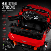 iGlide® Kids Electric Ride On Car Mega Jeep 5XL Red