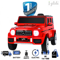iGlide®  Kids Electric Ride On Car AMG Mercedes G63 Red