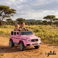 iGlide® Kids Electric Ride On Car Mercedes G Class AMG 5XL Limited Edition Pink