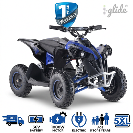  iGlide® Kids Electric Ride On Quad Bike 1000W Brushless 36V 5XL 