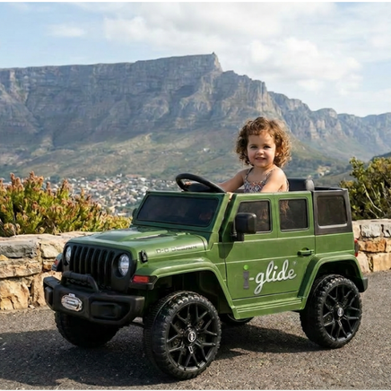  iGlide® Kids Electric Ride On Car Jeep Rubi M Green 