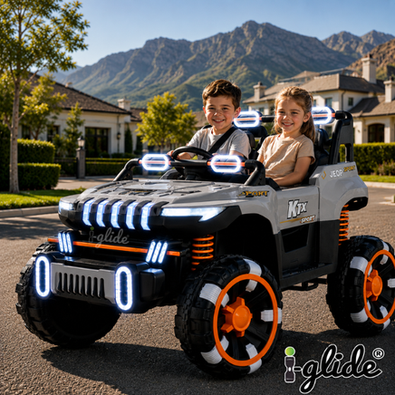  Kids Electric Ride On Car iGlide® Mega Jeep 4X4 5XL Gray 
