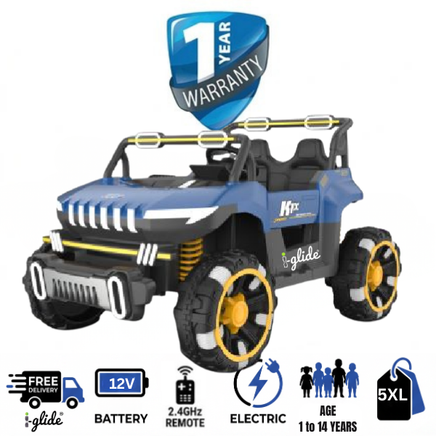  Kids Electric Ride On Car iGlide® Mega Jeep 4X4 5XL 