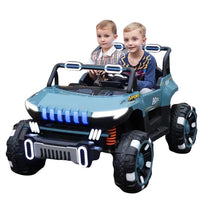 Kids Electric Ride On Car Mega Jeep 5XL Blue