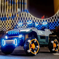 Kids Electric Ride On Car Mega Jeep 5XL Blue