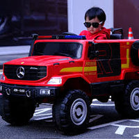 Kids Electric Ride On i-Glide™ Mercedes Unimog Fire Truck 2XL