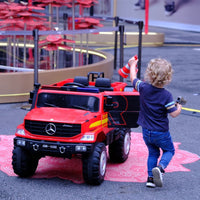 Kids Electric Ride On i-Glide™ Mercedes Unimog Fire Truck 2XL