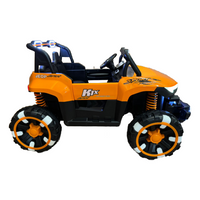 Kids Electric Ride On Car Mega Jeep 5XL Orange