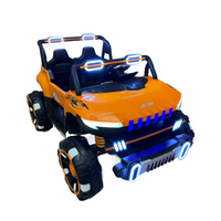 Kids Electric Ride On Car Mega Jeep 5XL Orange