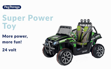  Kids Electric Ride On Peg Perego Polaris Ranger RZR Greenshadow 24V 6XL 