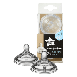 Tommee Tippee Closer to Nature Medium Flow Teat 3M+ 2Pack