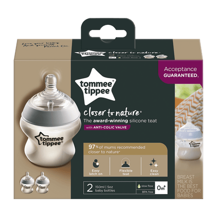 Tommee Tippee Closer to Nature Baby Bottle 150ml 2pck 