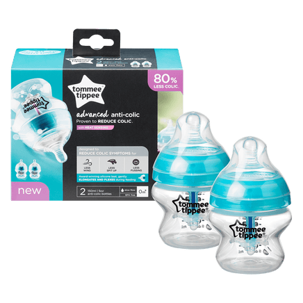 Tommee Tippee Advanced Anti-Colic Baby Bottles – 5oz, Clear, 2pk