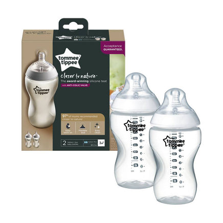  Tommee Tippee Closer to Nature Baby Bottle 340ml - 2Pack 