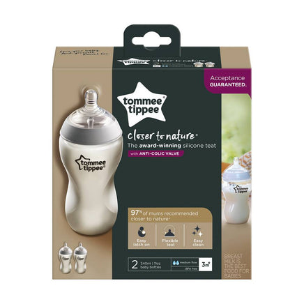  Tommee Tippee Closer to Nature Baby Bottle 340ml - 2Pack 