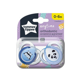 Tommee Tippee Anytime Soother 0-6M Unisex 2 Pack