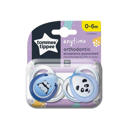  Tommee Tippee Anytime Soother 0-6M Unisex 2 Pack 