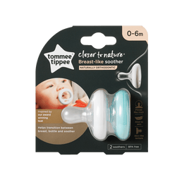 Tommee Tippee Breast-Like Soother 0-6M 2Pack