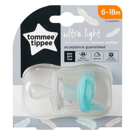  Tommee Tippee Ultra-Light Silicone Soother 6-18M 2Pack 