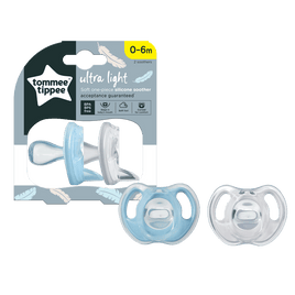 Tommee Tippee Ultra-Light Silicone Soother 0-6M 2 Pack