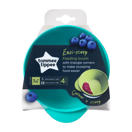  Tommee Tippee Easy Scoop Feeding Bowl 4Pack 