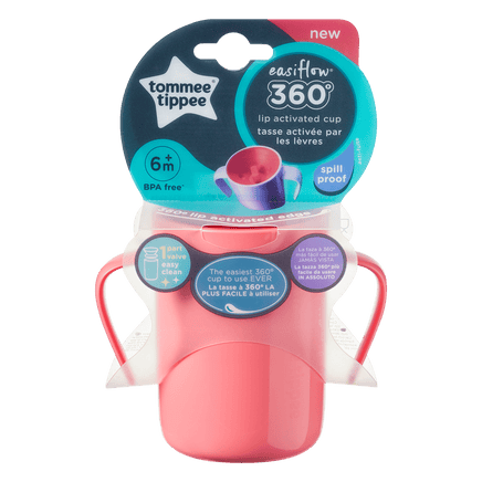  Tommee Tippee Easi-flow 360° Cup With Handles 6M+ 200ml 