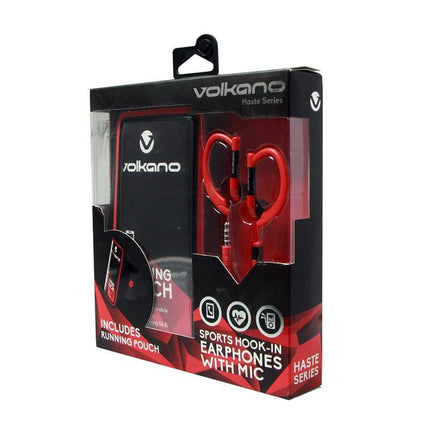  Volkano Haste Sports Hook Earphones with Pouch 