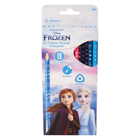 Disney Stationery Frozen 12 Colour Pencils Triangular