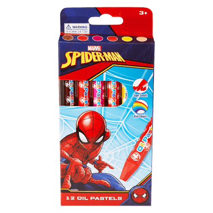  Marvel Stationery Spider-Man 12 Oil Pastels 