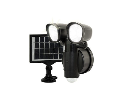  Twin Security Light With Solar Panel 400LM 4W 5000K Battery powered 