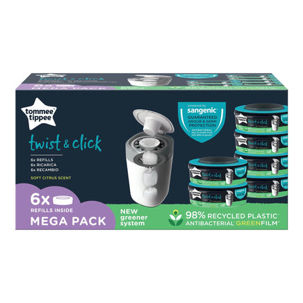  Tommee Tippee Twist And Click Nappy Disposal Refills 