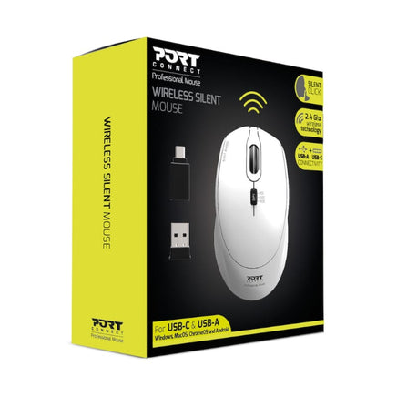  Port Connect Wireless Silent Dongle Mouse 