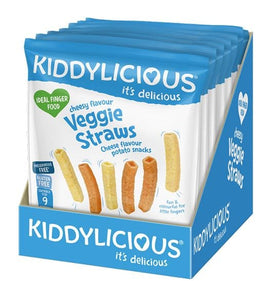 Kiddylicious Veggie Straws Cheese - Multi-Pack, 4 x 12g