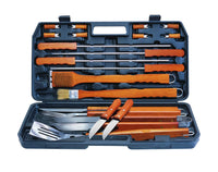 Alva™ - 21Pc Deluxe Wood-Handled BBQ Tool Set