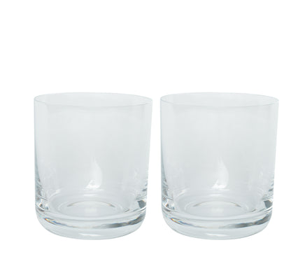  Bohemia Cristal Glassware - Bar Retro 330ml Whiskey Glasses (2) 