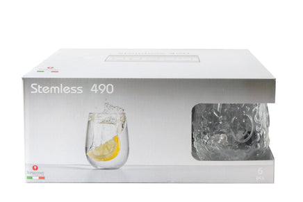  Borgonovo® Rococo' Stemless 490ml 6pck 