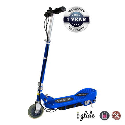 i-glide lead acid folding scooter electric - blue