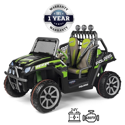  Kids Electric Ride On Peg Perego Polaris Ranger RZR Greenshadow 24V 6XL 