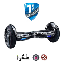 Hoverboard iGlide™ V3 10" Bluetooth Off-Road - Black Lightning