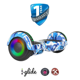 Hoverboard™ i-Glide 6.5" Bluetooth APP Enabled Blue Army