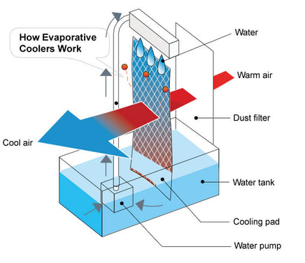  AlvaAir™ - Twin Fan Evaporative Air Cooler w/ Remote 