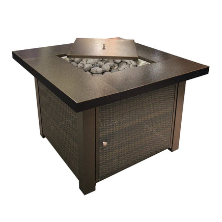  Alva™ - Gas Firetable - Wicker Finish 