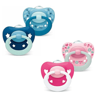 NUK Silicone Night & Day Soother 18-36M Twin Pack
