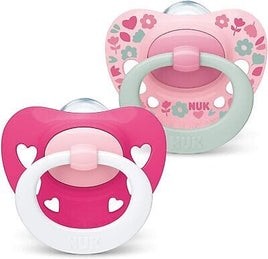 NUK Silicone Night & Day Soother 0-6M Twin Pack