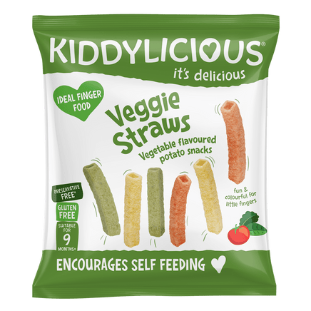  Kiddylicious Veggie Straws - Multi-Pack, 4 x 12g 